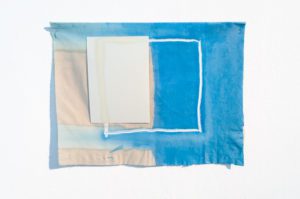 ohne Titel 2017 · Tusche, Oelfarbe, Bleiche, Papier · ca. 30 x 45 cm